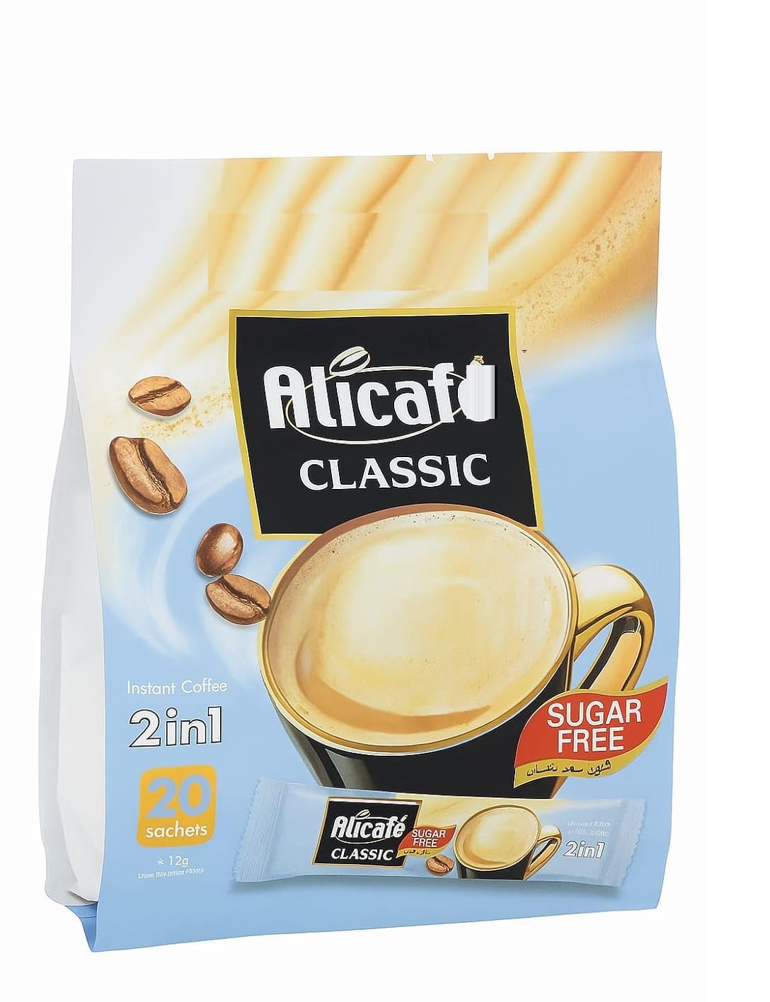 Alicafe 2 in 1 Sugar Free Instant Coffee – Classic Smooth & Creamy Taste, Aromatic Coffee Mix, Easy to Prepare, 20 Sachets Pack 240g (Imported)-picture-13