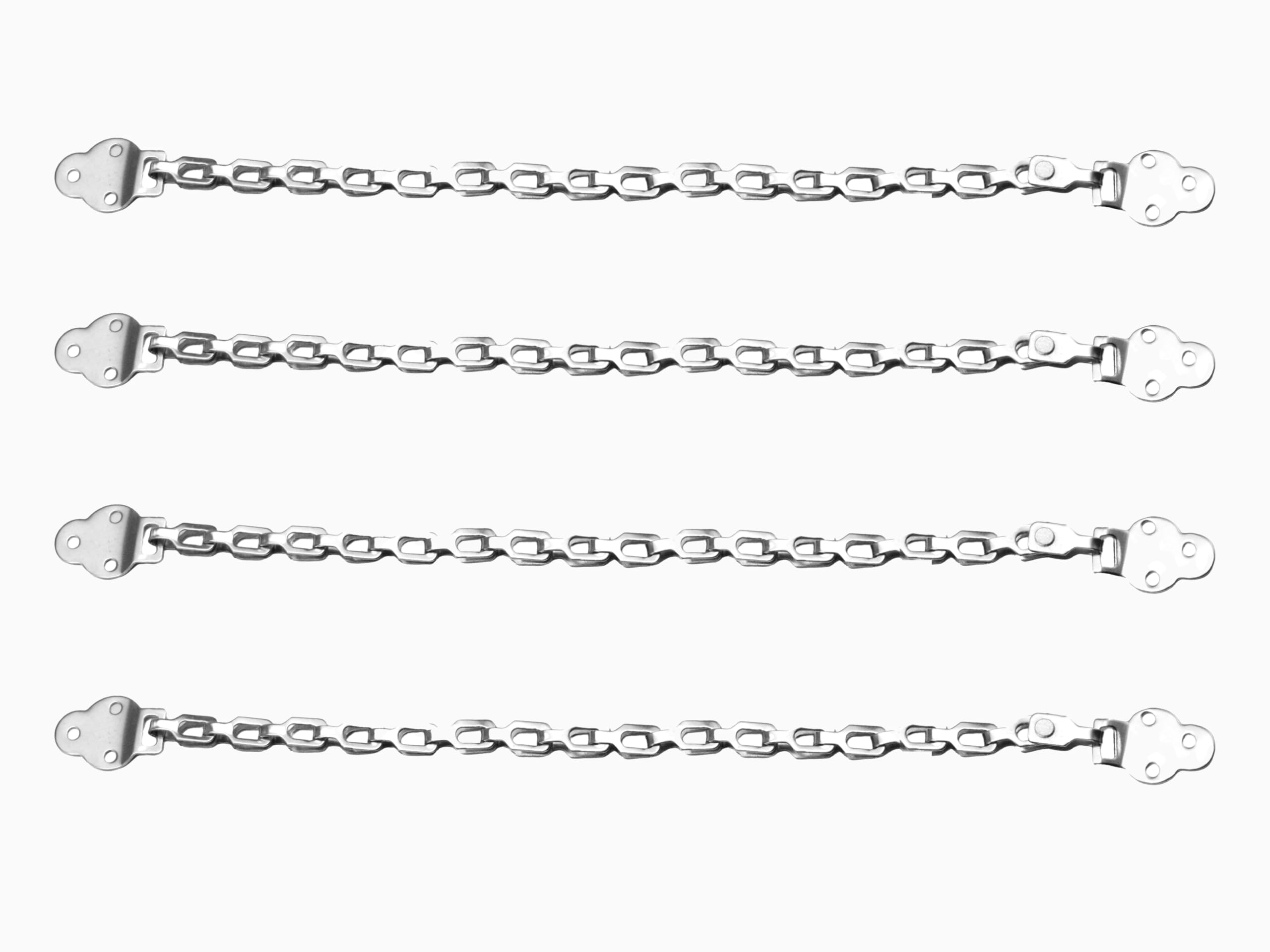 RAB Table Chain Stainless Steel for Table, Doors, Window, Cupbord (Code:- TBL Chain Light, Size- 12 inch, Finish- Silver, Pack of 4 PCS)