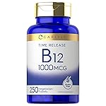 Carlyle B12 Vitamin 1000 mcg | 250 Count | Time Release Tablets | as Cyanocobalamin | Vegetarian, Non-GMO & Gluten Free Supplement