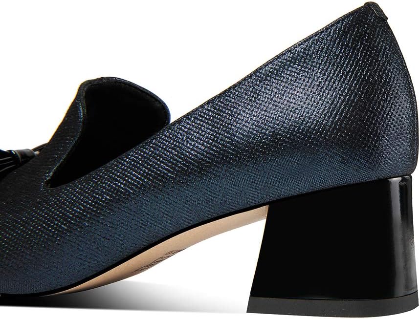 TinaCus Genuine Leather Handmade Women's Glossy Bow Design Low Chunky Heel Clear Pointed Toe Slip On Retro Pump Shoes