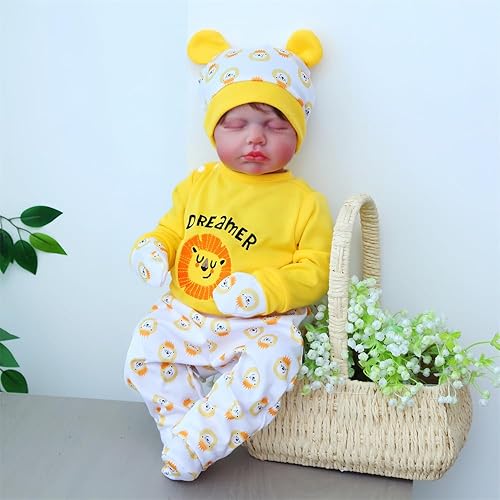 Miniatura 4 de Ropa de muñecas Reborn de 22 pulgadas, accesorios de traje de león, juego de 5 piezas para muñecas Reborn de 17 a 22 pulgadas, conjunto de ropa para