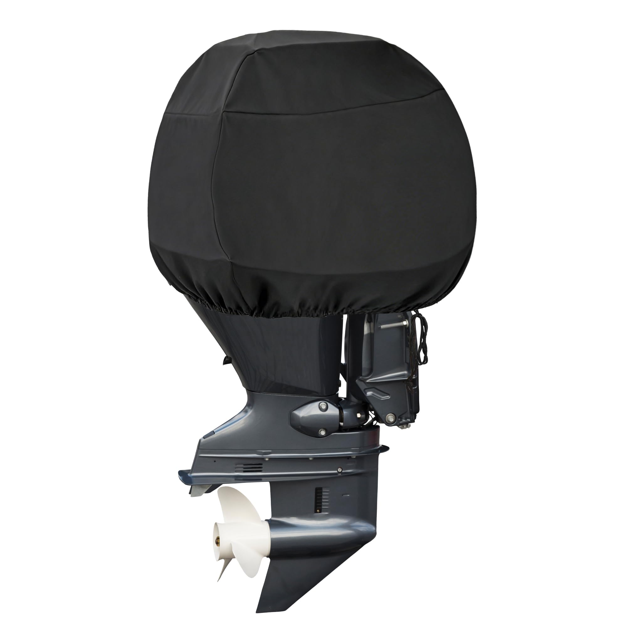Partuto Outboard Motor Cover for Motor 100-150 HP, 600D Oxford Heavy Duty Waterproof Boat Motor Semi-Cover, UV Resistant Durable Outboard Engine Cover with PVC Coating for Most Brands