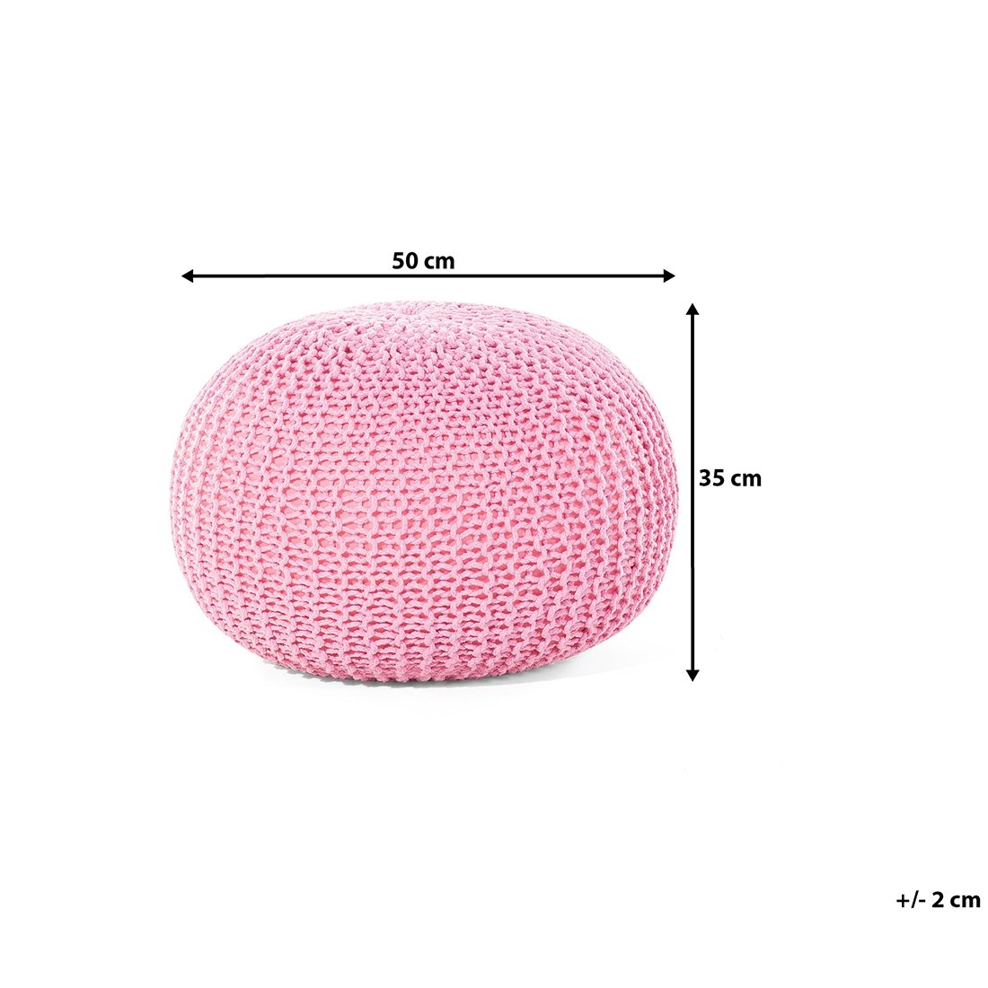 Beliani Trendy Ottoman in Rosa Baumwolle 50x35 cm Conrad