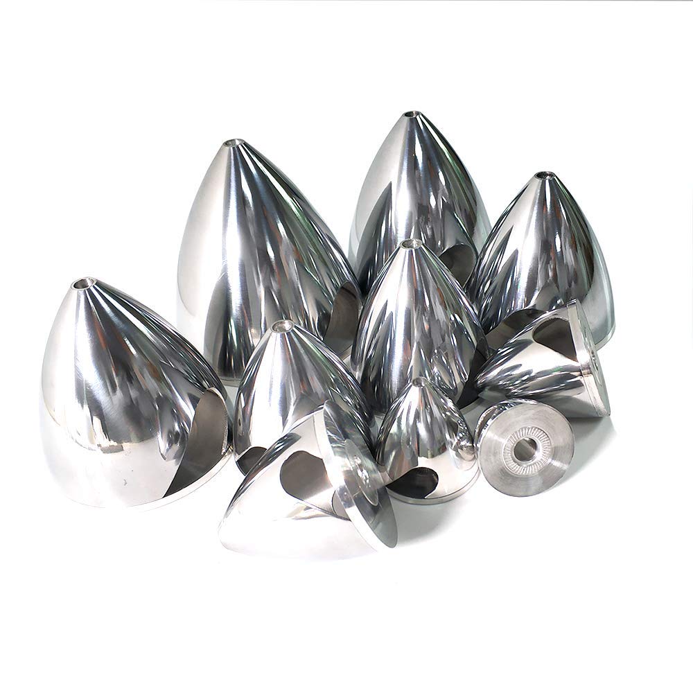 Spinner en aluminium 2 lames spécialement percées pour avion RC avec adaptateur d'hélice 3,8 cm/4,4 cm/5,1 cm/5,7 cm/6,3 cm/7 cm/7,6 cm/8,9 cm/10,2 cm