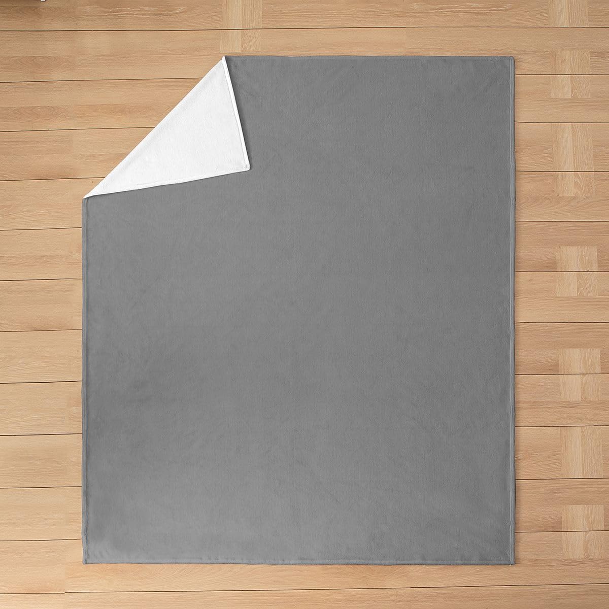 Loussiesd Manta de forro polar gris, tamaño Queen, 90 x 90 pulgadas