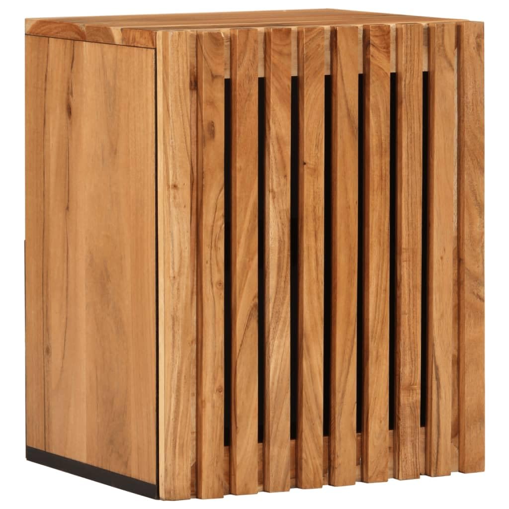 Armario de pared de baño de gama alta en madera maciza de acacia texturizada