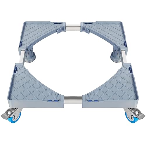 Adjustable Mini Fridge Stand: Mobile Appliance Dolly with 4 Locking