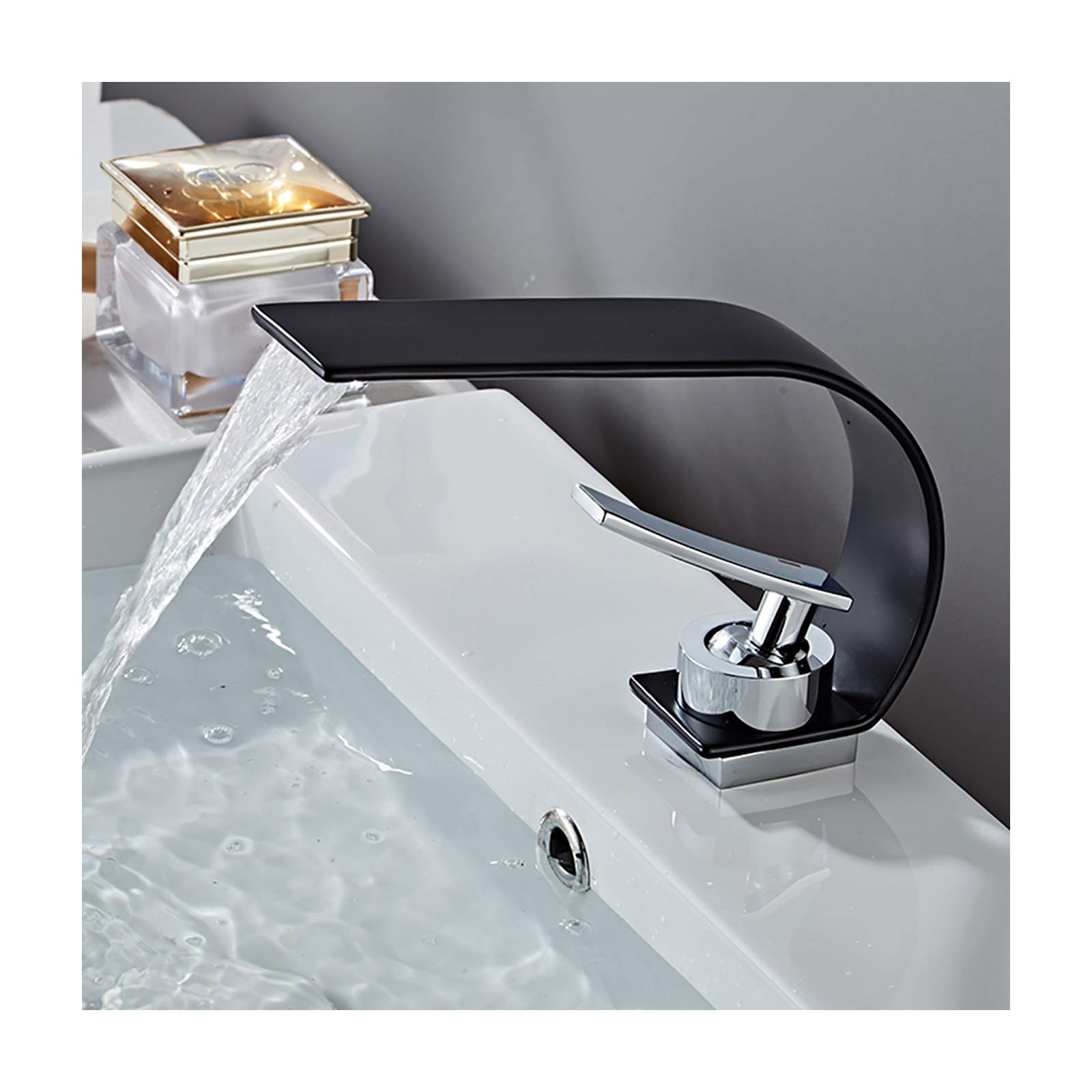 Mitigeur de lavabo cascade anti-éclaboussures en laiton pour vasque propre