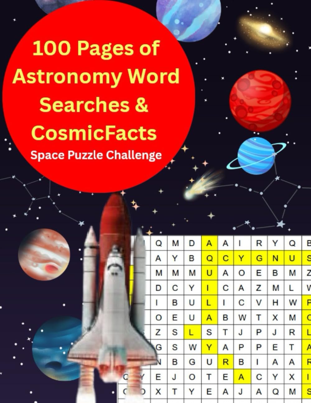 100 Pages of JUMBO Astronomy WordSearches and Cosmic Facts: word search books for adults | word search | Brain Games | Classic Word Puzzles For ... building | MEGA WORD BOOK | Motor skill