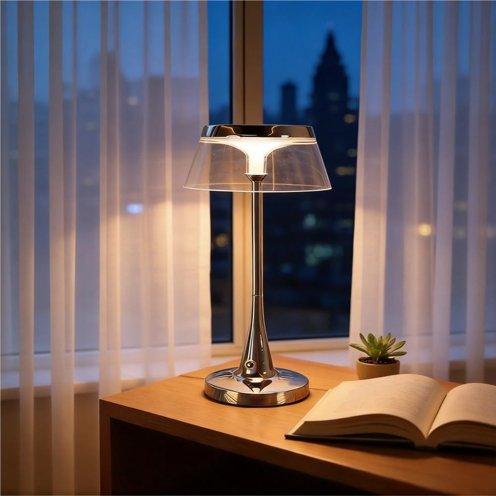 Lampada da barra a LED, luce notturna ambientale for soggiorno | LED, metallo acrilico, controllo touch, luce ambientale, soggiorno camera da letto(Grey)