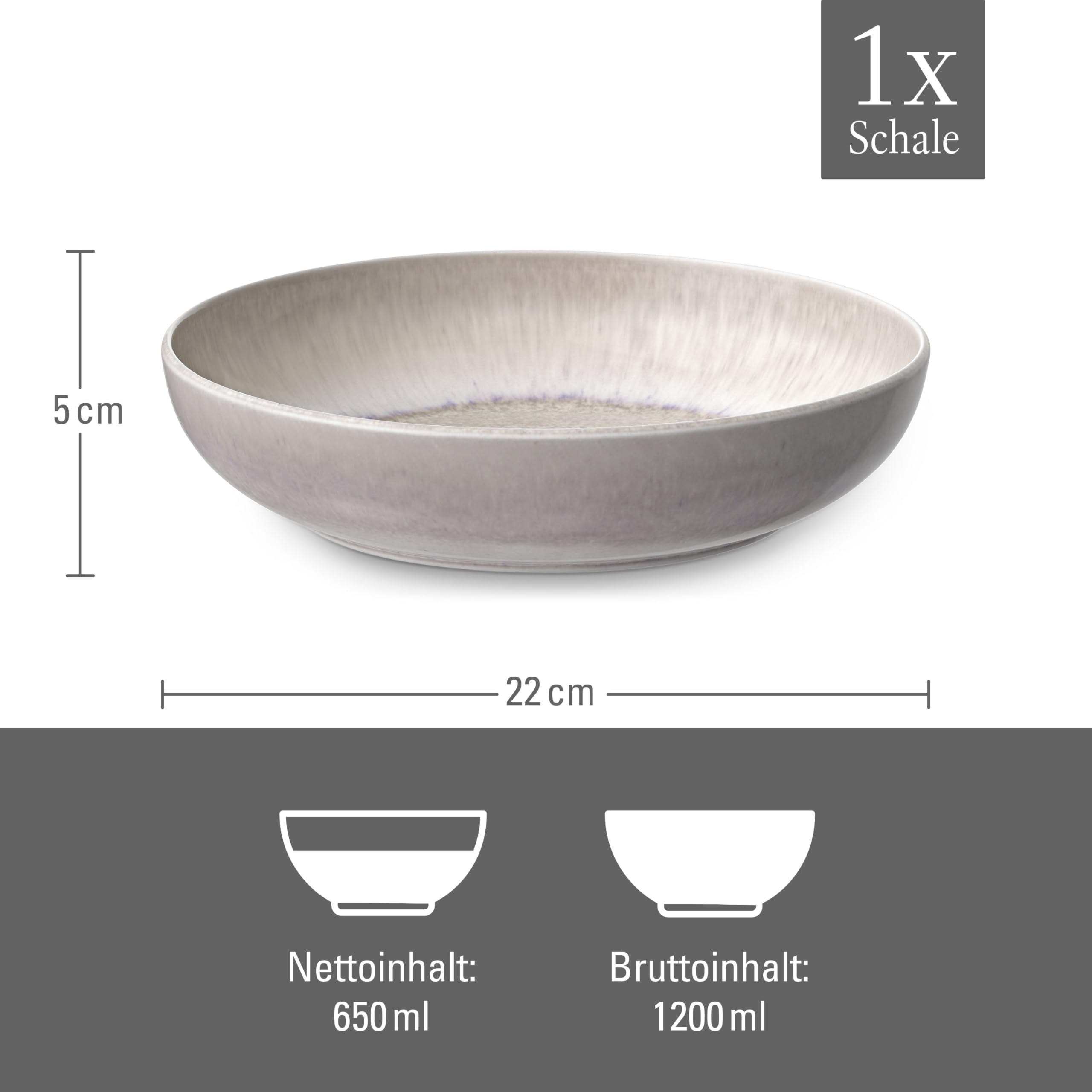 like. by Villeroy & Boch Perlemor Sand Ciotola per pasta 22x22x5cm
