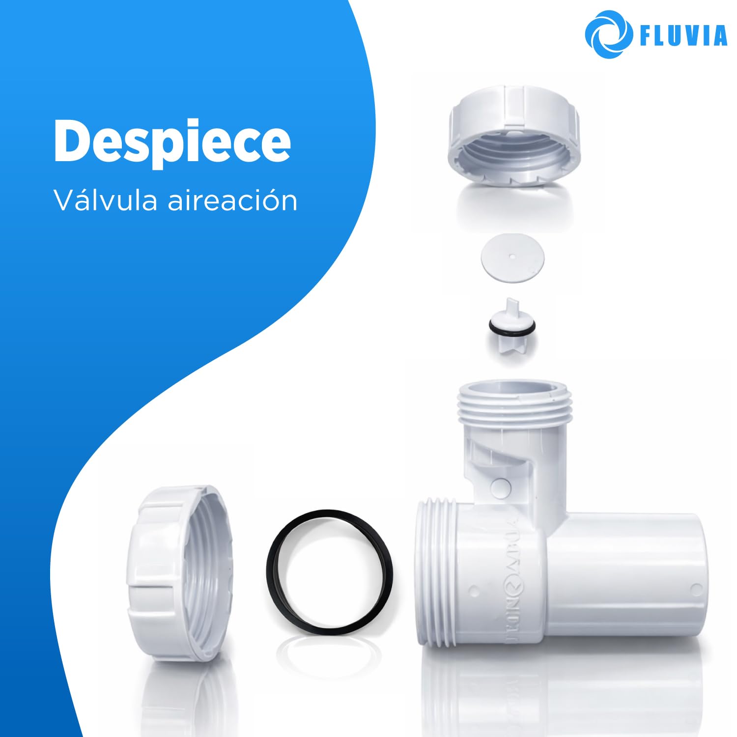 Válvula de Aireación Intercambiable 1 1/4 x 32 Elimina Malos Olores y Gorgoteo en Desagües – Fácil Instalación para Lavabo, Fregadero y Bote Sifónico Fluvia — view 6