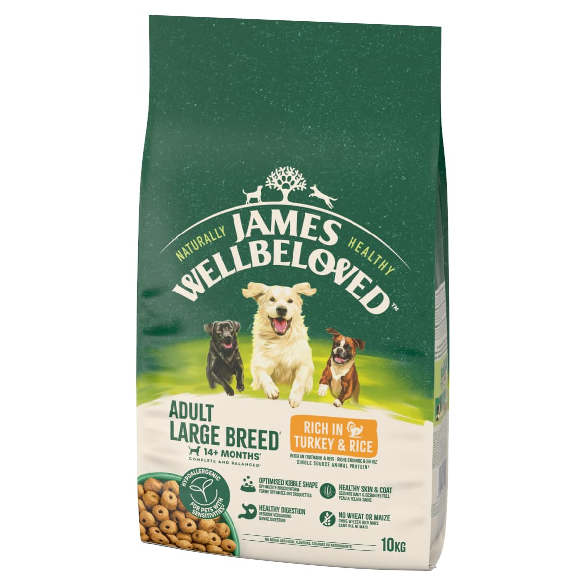 JAMES WELLBELOVED Perros Grandes Ricos en Pavo y arroz 10kg