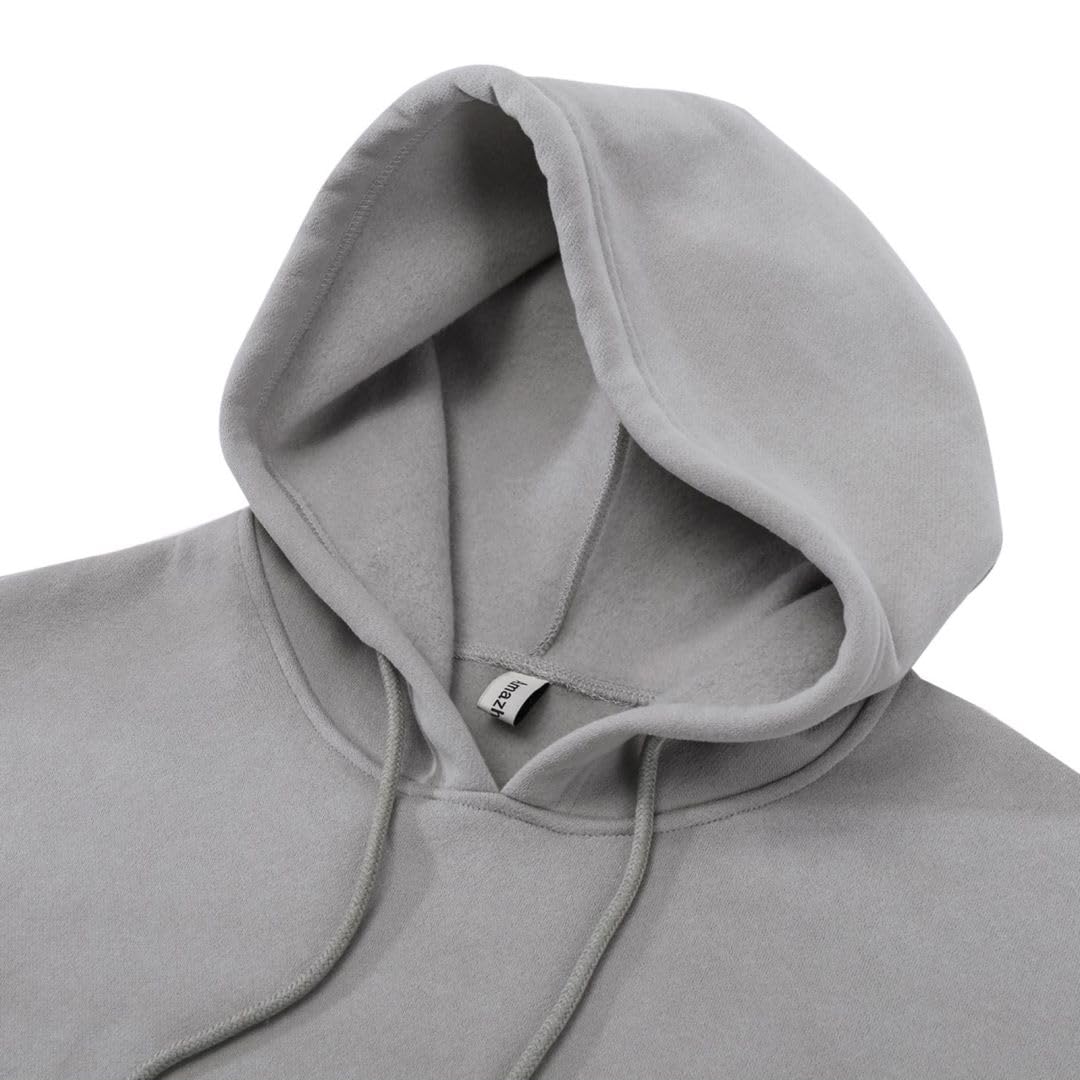 Amazhiyu Sudadera corta con capucha y manga larga para mujer, de forro polar
