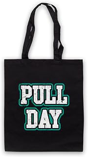 My Icon Art & Clothing Pull Day Bodybuilding - Bolsa con eslogan, color Negro, talla Talla única