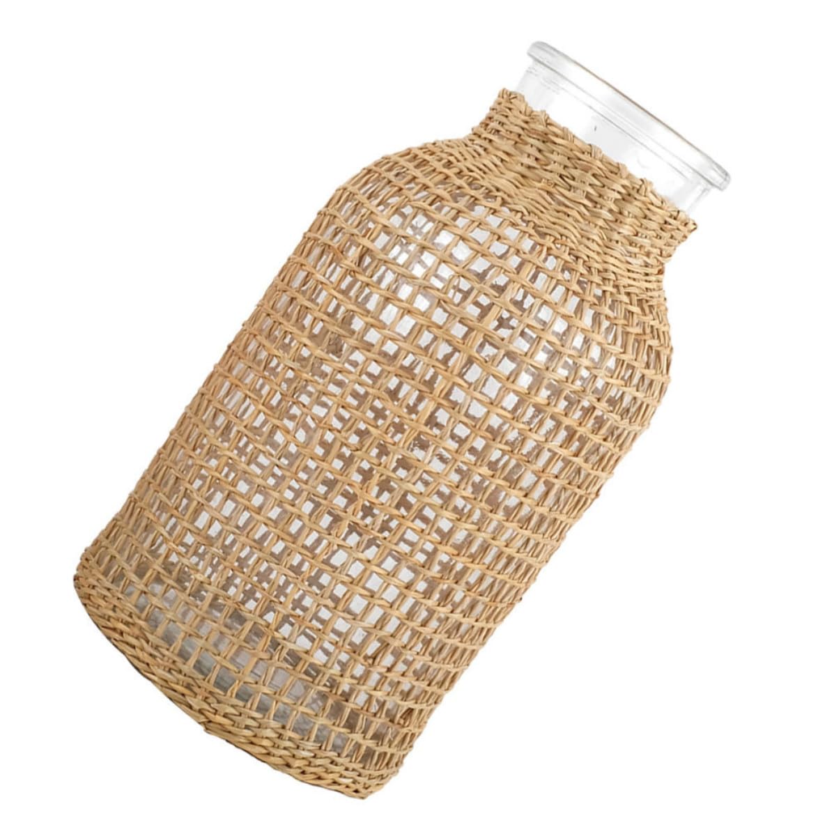 Vase en verre rotin stable pour ne plus renverser vos bouquets