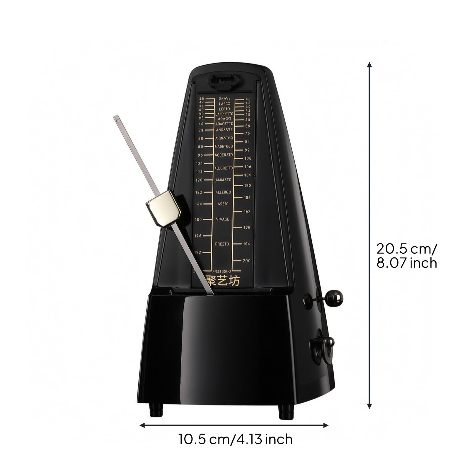 Metrónomo Triangular Mecánico , Negro Actualizado + Regalo