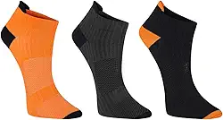 Kit 3 Pares Meia Performance Poliamida Unissex Cano Curto Soquete Esportiva Corrida Ciclismo