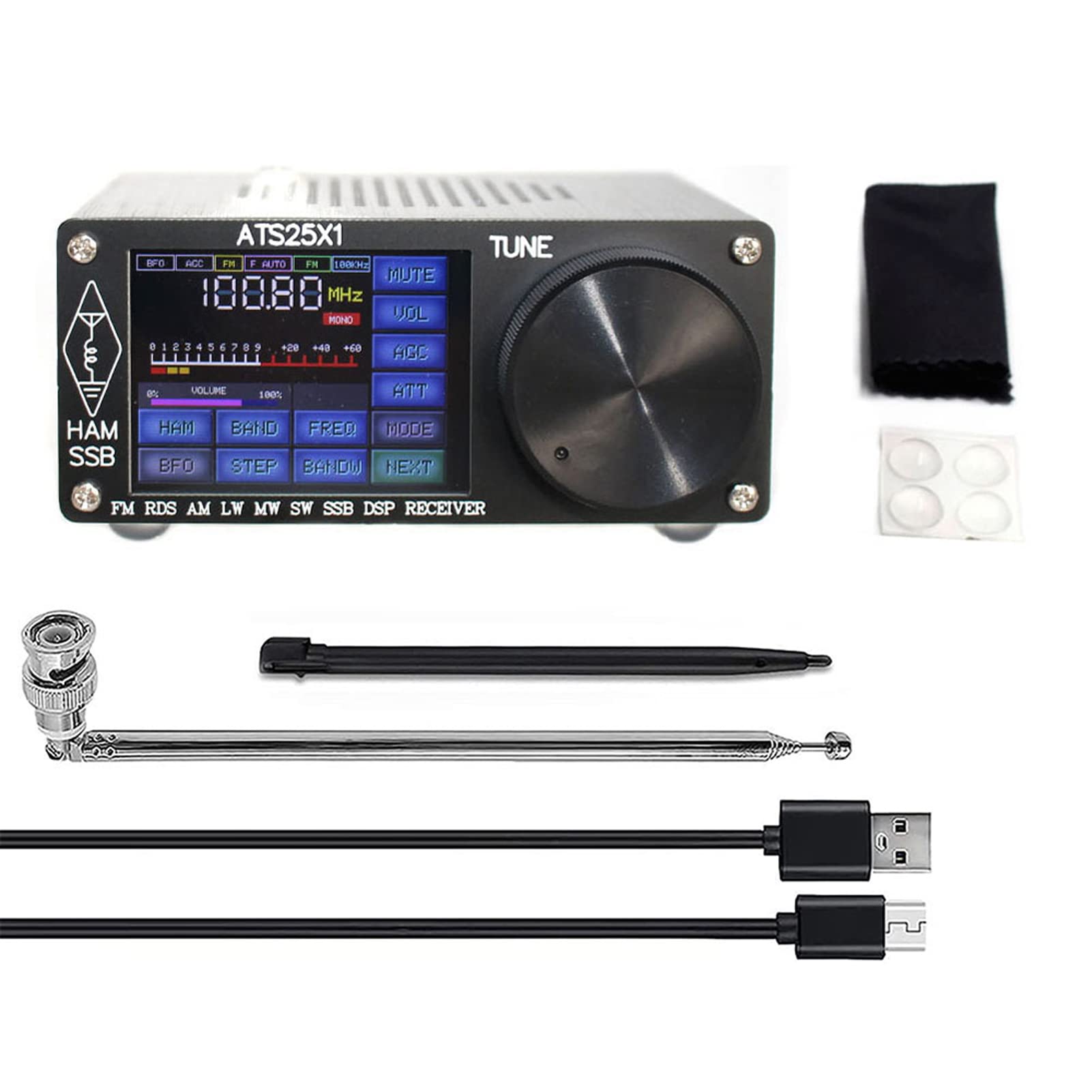 Amazon.co.jp: アルミ合金全帯域ラジオ受信機 FM LW(MW SW) SSB 2.4