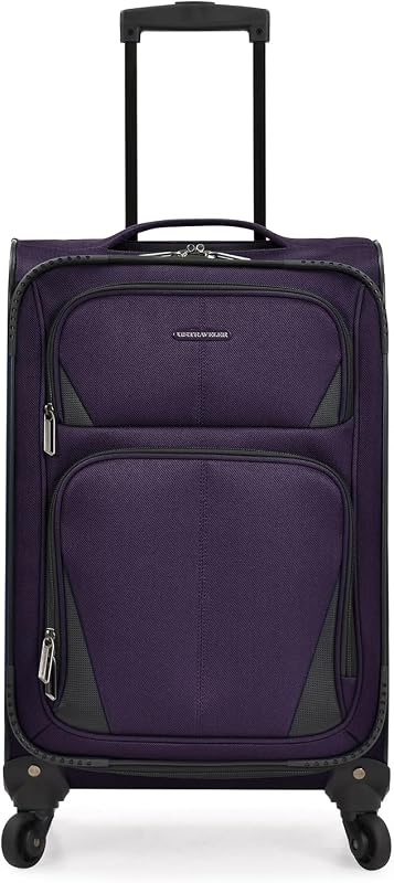 U.S. Traveler Aviron Bay Expandable Softside Luggage With Spinner Wheels, Purple, Carry-on 23-Inch