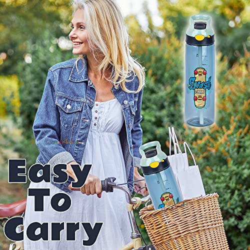 Image of Zest 4 Toyz Water Bottle for Kids Leak-Proof Sipper Bottle with Straw Flip-Top Lid Water Bottle for School Sports Outdoor for Boys and Girls- Blue (790ml)