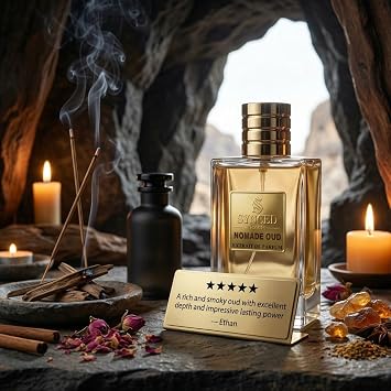 NOMADE OUD Inspired by Ombre Nomade Perfume for Men and Women - Long Lasting Oud Amber Fragrance - Intense Smoky Rich Rose Benzoin Incense Saffron Raspberry - 100 mL