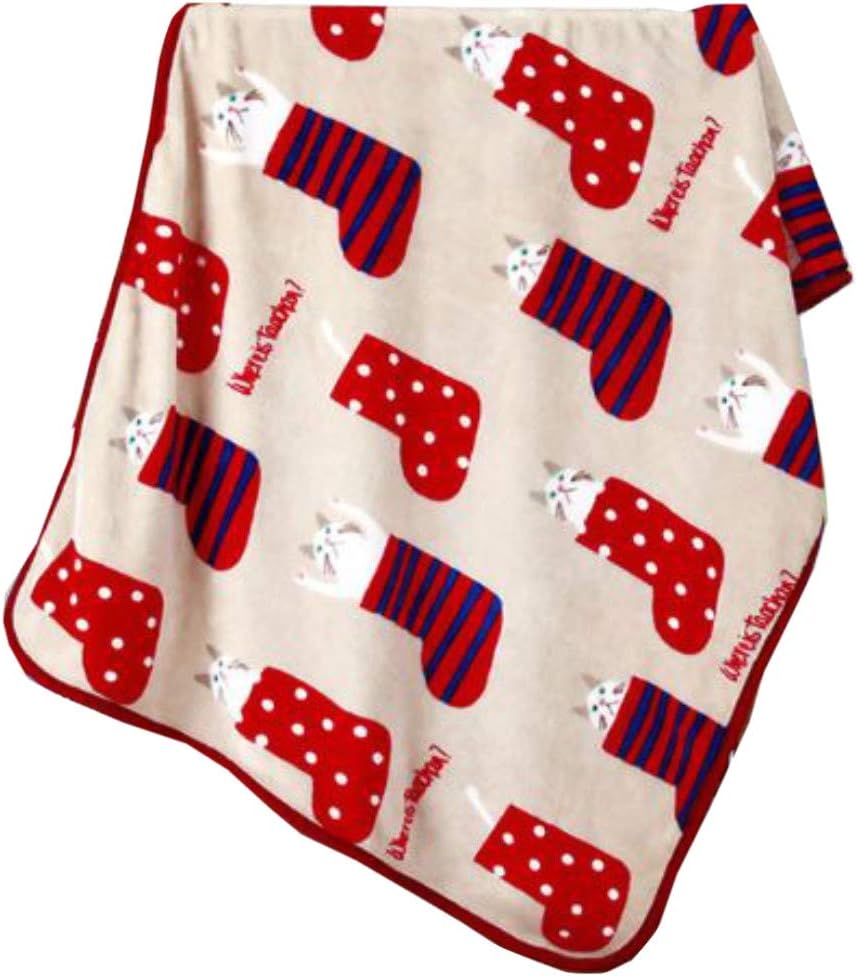Tokkids Luxury Soft Fleece Baby Blanket in Cute Cat Design 75x100cm for Babies from Newborn (Beige)