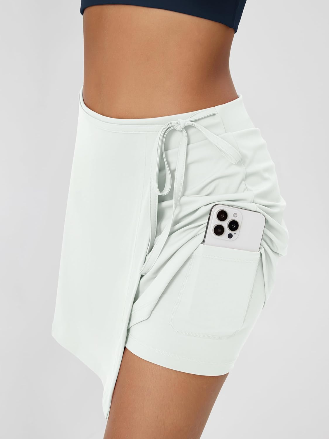 ODODOS Wrap Skorts for Women Built-in Shorts High Waist Tennis Skirts with Pockets for Casual Athletic Golf - Image 2