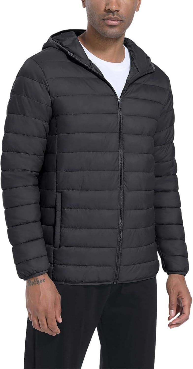 Men's Fashion Fleece Hooded Winter Coat Thick Warm Windproof Parka for Gift Giving