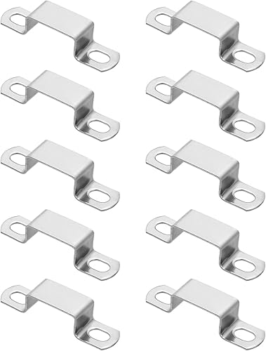 Miniatura 95 de HARFINGTON Abrazadera cuadrada de tubo 2.953x1.772 in 304 acero inoxidable hebilla de tubo cuadrado en forma de U abrazadera de tubo conector