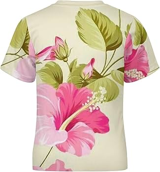 Amazon.co.jp: 子供服 ハイビスカス Tシャツ キッズ 半袖 ティーシャツ