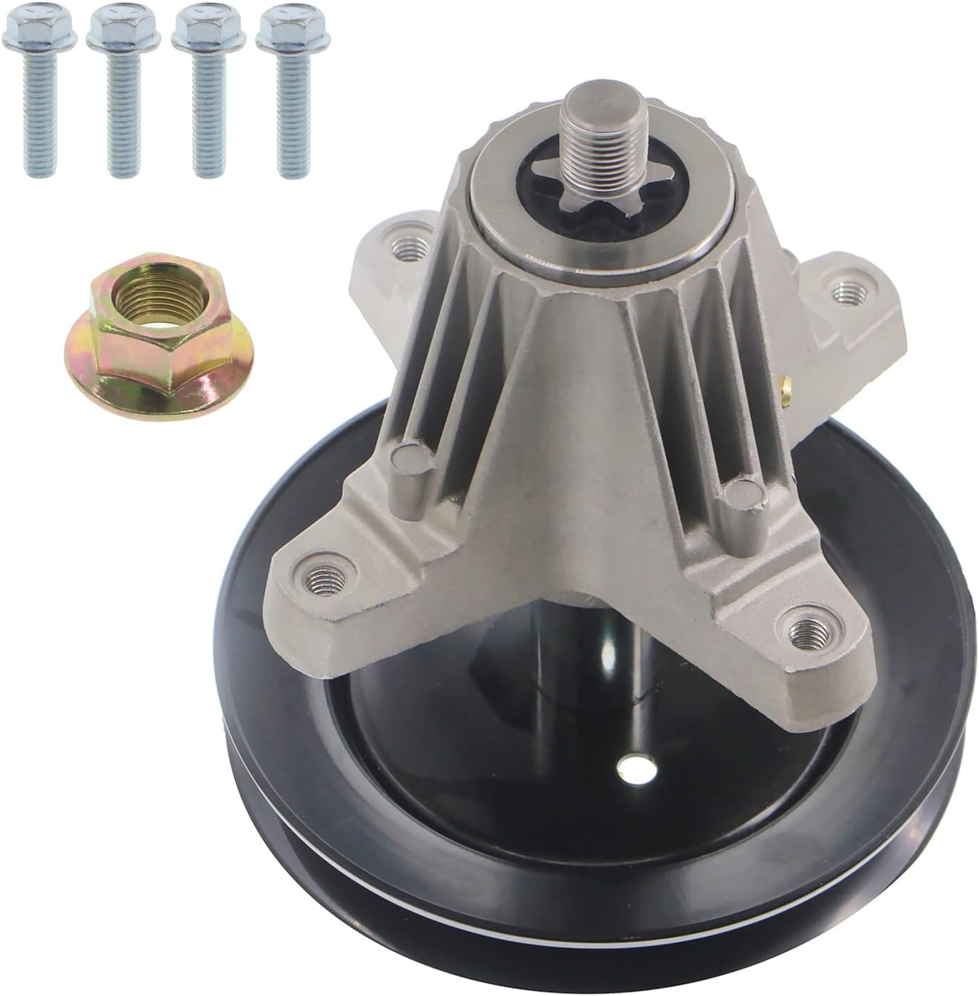 Spindle Assembly for MTD Cub Cadet Troy Bilt Riding Mower 918-04822A 918-04822B 918-04822 618-04822 30-8001 ZT2 RZT Engines with Nut Bolts Pulley