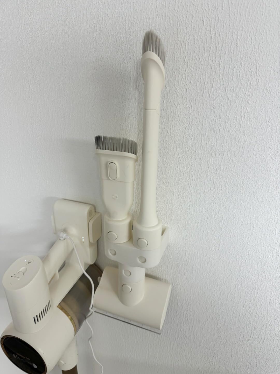 Wall Mount Holder for Dreame R10/R10 Pro Accessory, 3-in-1 Storage Organizer for Vacuum Attachments, Brushes, Tools and Parts (White)