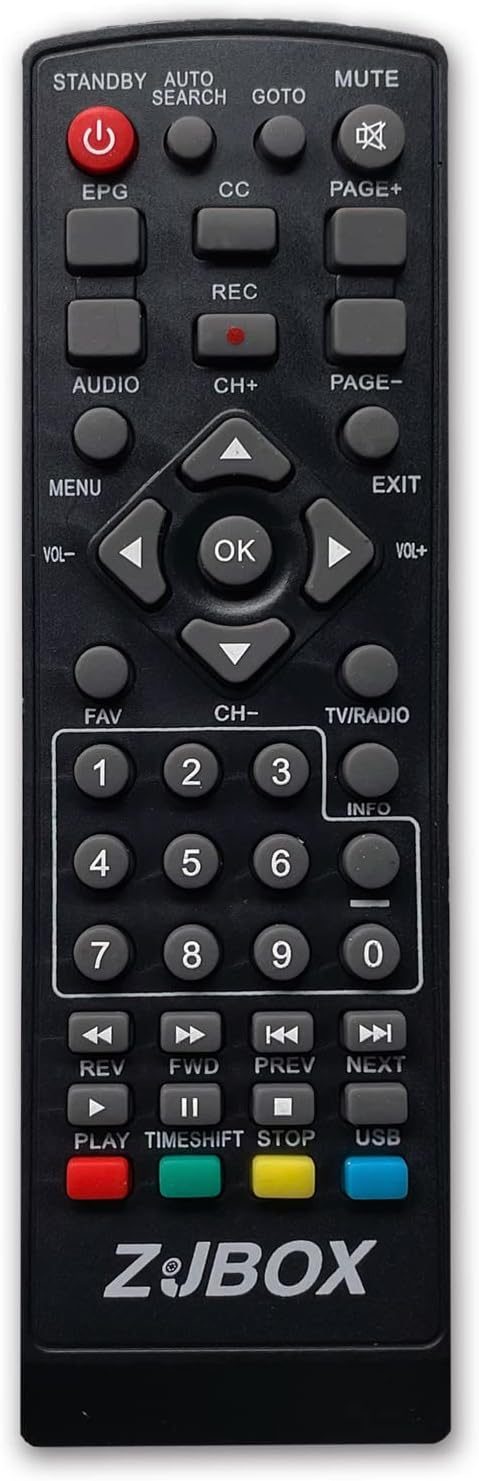 Remote Control adapted to ZJBOX Digital TV Converter Box