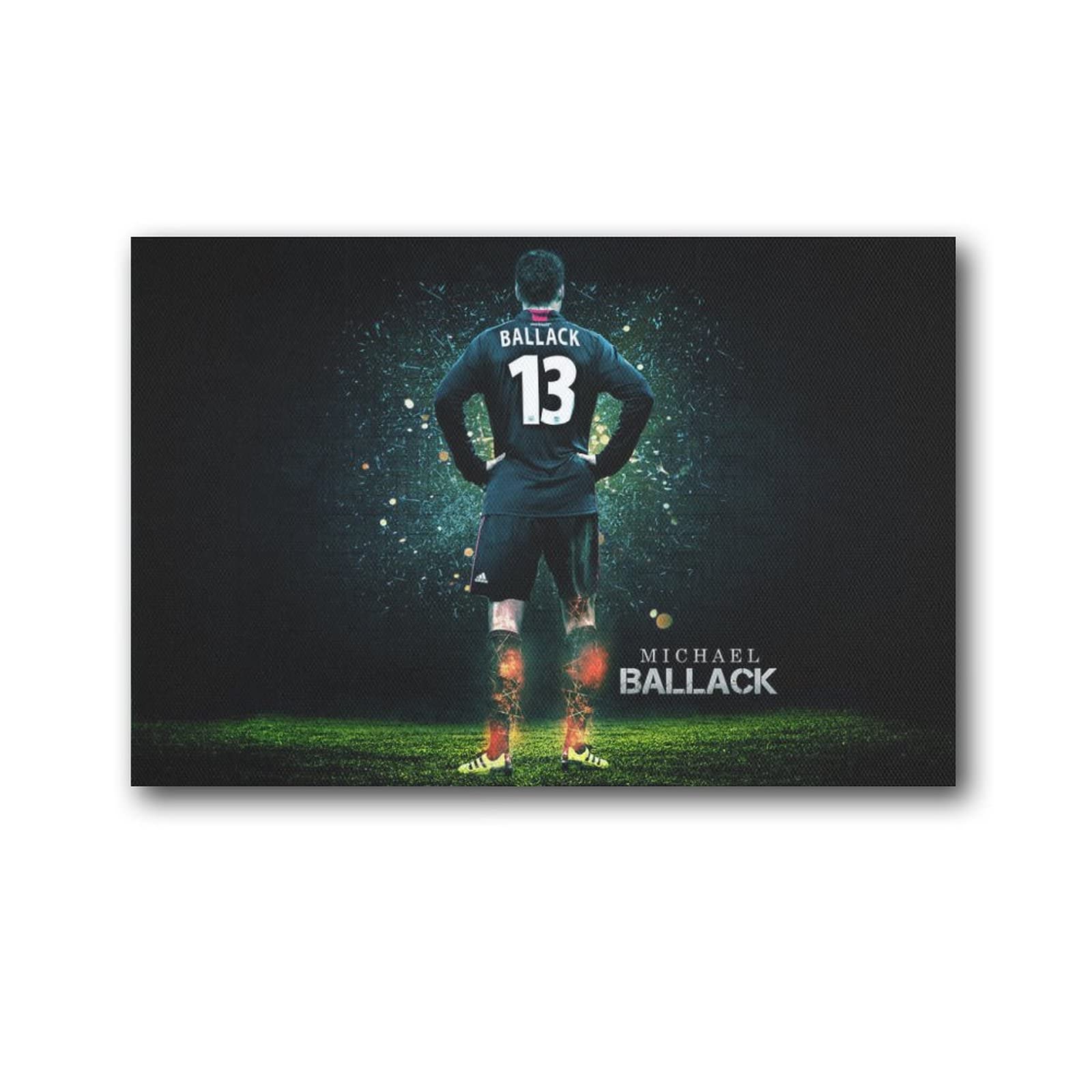 Michael Ballack Football The Legendary German Football Poster (4) Room Aesthetic Poster Print Art Wall Painting Canvas Posters Gifts Modern Bedroom Decor 24x36inch