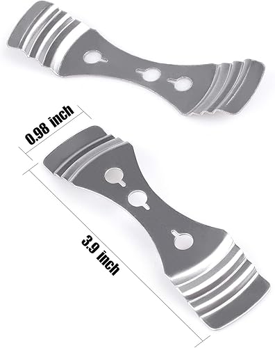 Miniatura 2 de DINGPAI 20 dispositivos de centrado de mecha de vela de metal, soporte de mecha de vela de acero inoxidable plateado para fabricación de velas