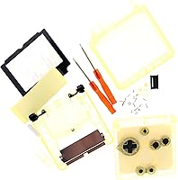 Vista 1 de Deal4GO - Kit de carcasa completa semitransparente con botón de activación de pantalla de repuesto para Game Boy Advance SP GBA SP (amarillo)