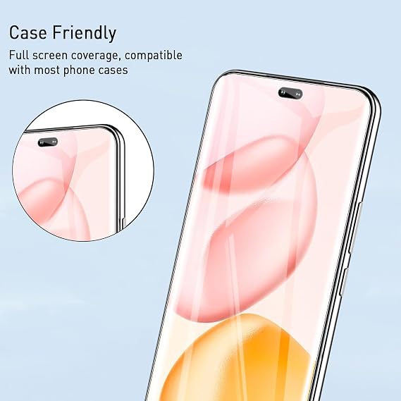 AOKUMA Tempered Glass for Honor 400 Pro 5G Screen Protector, [2 Pack] Premium Quality Guard Film, Case Friendly, Shatterproof, Shockproof, Scratchproof, Oilproof