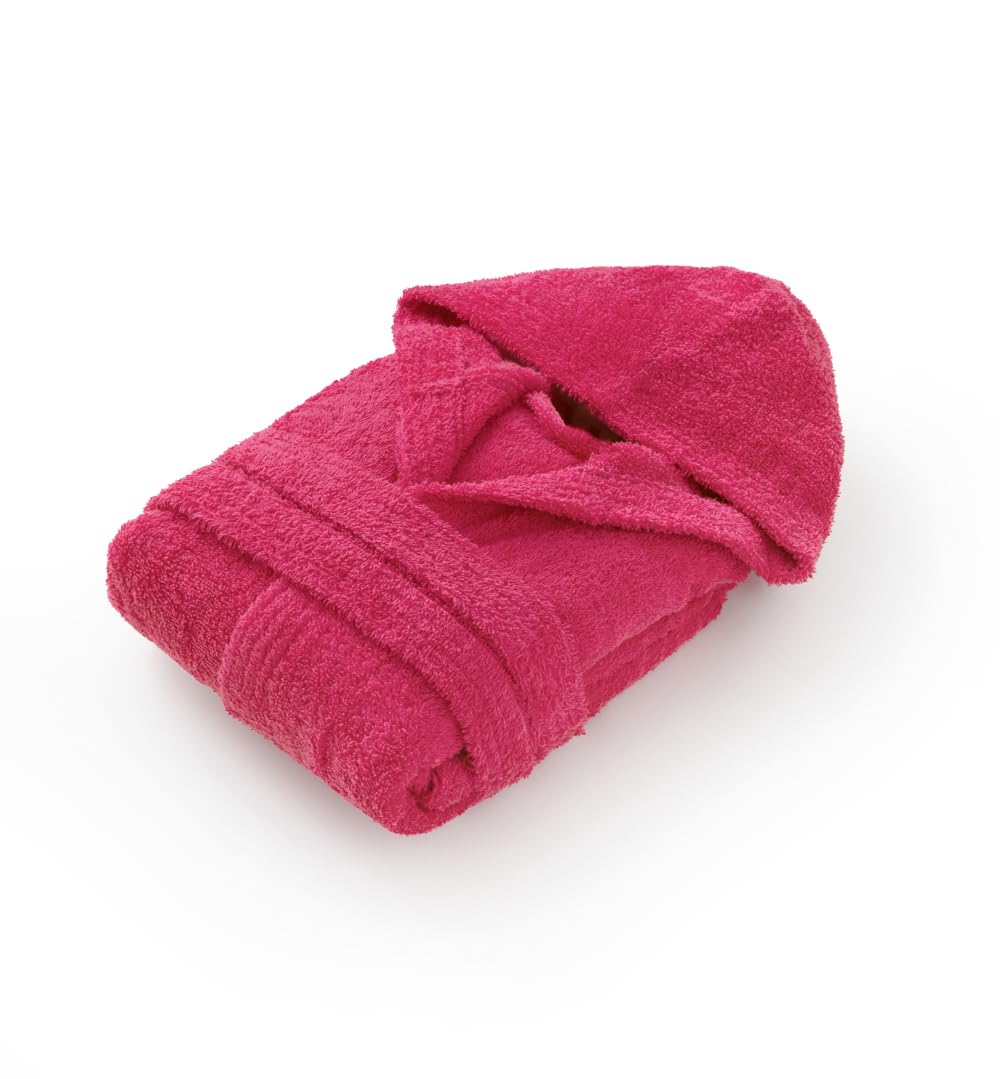 Top Towel - Komfort - Szlafrok dziewczęcy - Szlafrok chłopięcy - 100% bawełna - frotte 450 grms. 14-16 lat, różowy