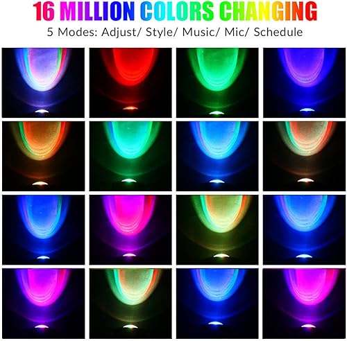 Miniatura 6 de 10W 12V RGB LED estanque - 900LM IP67 impermeable foco exterior con mando a distancia y adaptador de 80.7 in para paisaje estanque de peces, fuente