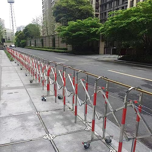 Barrière rétractable en Acier Inoxydable - Clôture de Circulation Extensible de 1,1 m à 1,5 m de Hauteur pour écoles, centres commerciaux et Stations-Service - Solution d