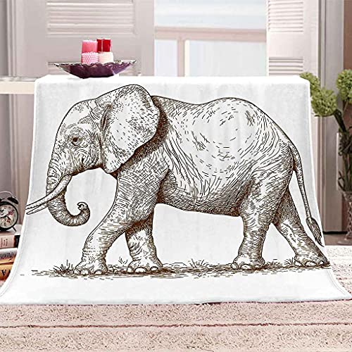 Couverture éléphant en flanelle douce pour vos soirées cocooning - 2