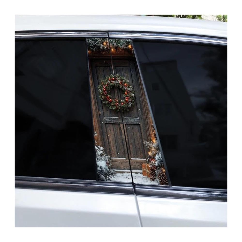 Body Parts 2pcs Car Center Column Decals Window DIY Car B-Pillar Decorative Stickers(C)