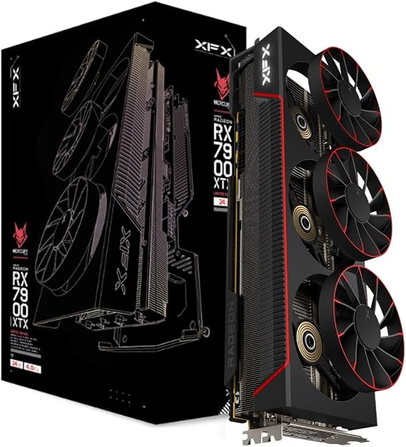 XFX Mercury AMD Radeon RX 7900 XTX Magnetic Air Gaming Graphics Card ...