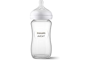 Glass Natural Baby Bottle with Natural Response Nipple