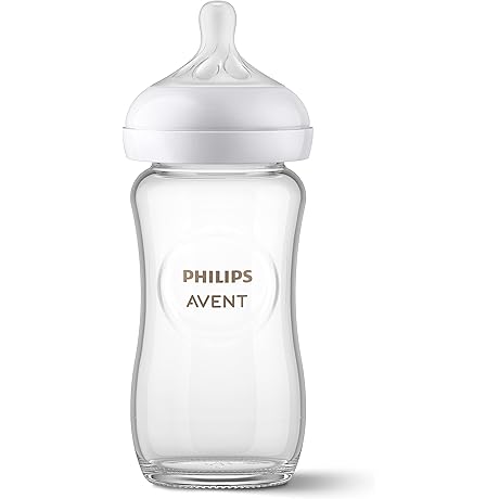 Glass Natural Baby Bottle with Natural Response Nipple