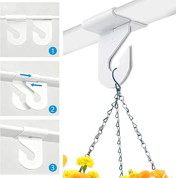 20 Pairs Drop Ceiling Hooks for Hanging, Suspended Track Ceiling Tile Clips, Ceiling Grid Hangers for Classroom, Office, Home, Wedding Decorations