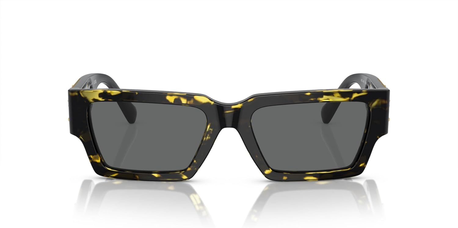 Versace Unisex Sunglasses Havana Frame, Dark Grey Lenses, 54MM