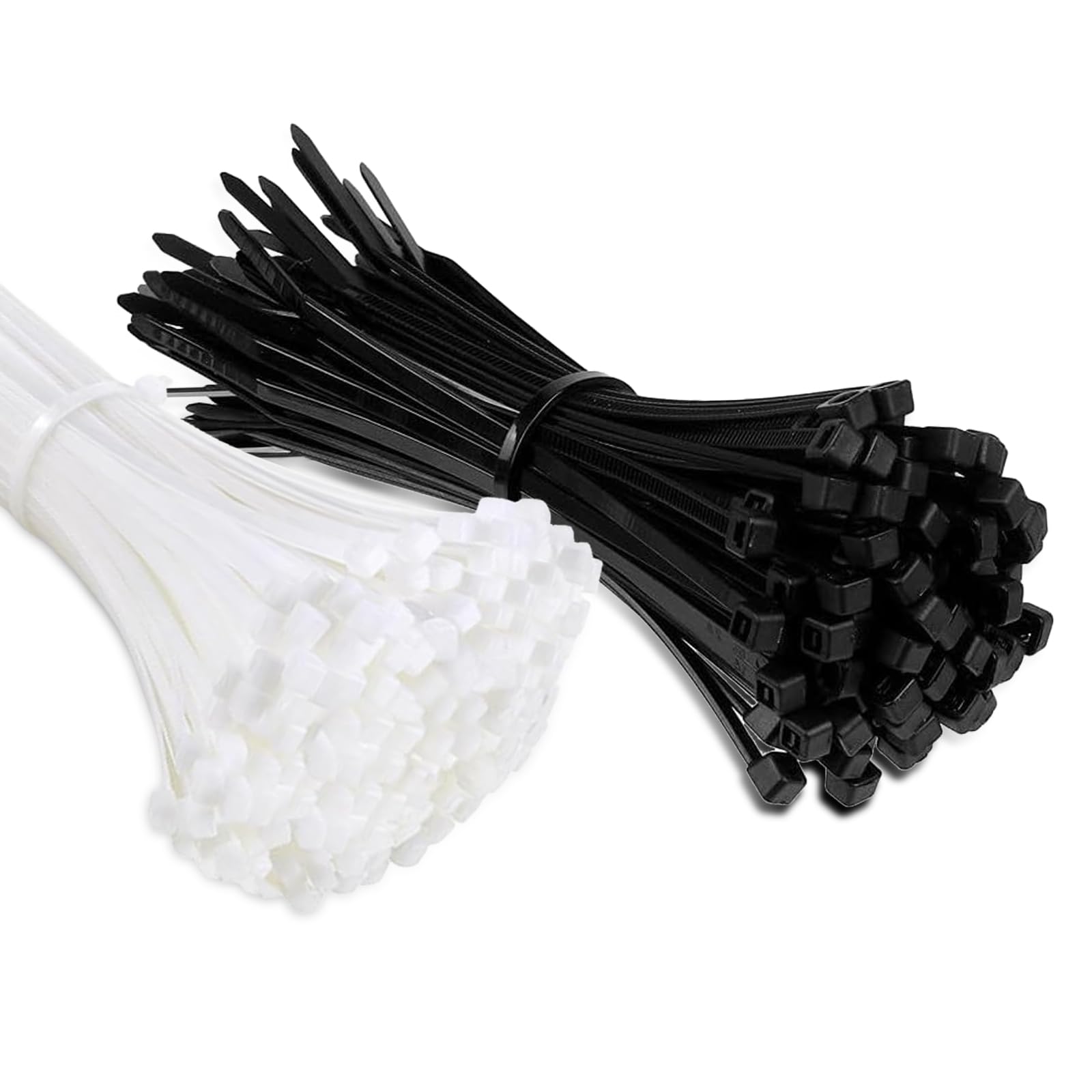 Cable Ties Heavy Duty 8 Inch (100 Pack),Premium Plastic Zip Ties with 65 Pounds Tensile Strength,Multi-Purpose Self-Locking Nylon Cable Cord Management,Wire Ties for indoor and outdoor use (bundle)