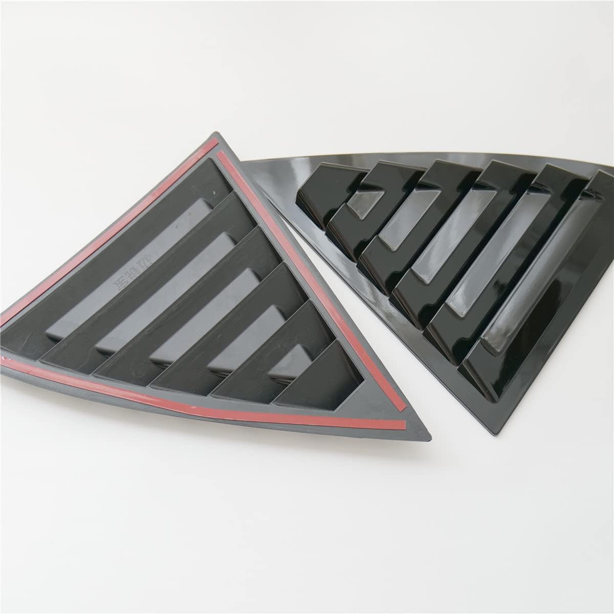 New 2pcs Racing Rear Quarter Window Louvers for Chevy Malibu 2011-2015 (Glossy Black)